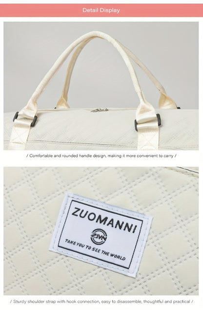 Spacious Multifunctional Travel Bag with a Separate Shoe Compartment, Perfect for Yoga And Fitness. This Quilted Crossbody Bag Is Ideal for Weekends And Comes As a Two-Piece Set, Making It a Great Gift for Valentine'S Day, Ramadan, Or The New Year