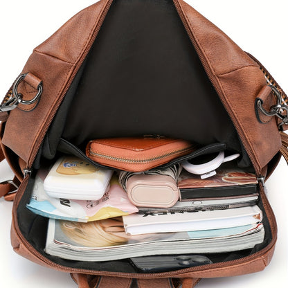 Backpack Purse For Women Fashion Tassel Ladies Shoulder Bags Designer Large Backpack Travel Bag