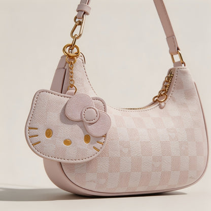 Sanrio Hello Kitty Easy Ruffled Bag - Korean Version Crossbody Bag - Suitable for Parties, Commuting, And Street Style - Valentine'S Day Gift And Must-Have for Fashionable Girlfriends at Birthday Parties