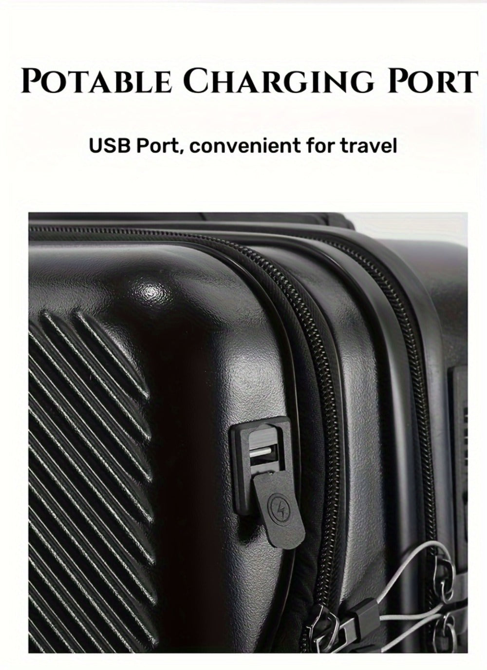 Large Capacity Trolley Case with Front Open Compartment, Functional Travel Suitcase, Luggage with Password Lock And Cup Holder, to Make Your Journey More Convenient And Safe