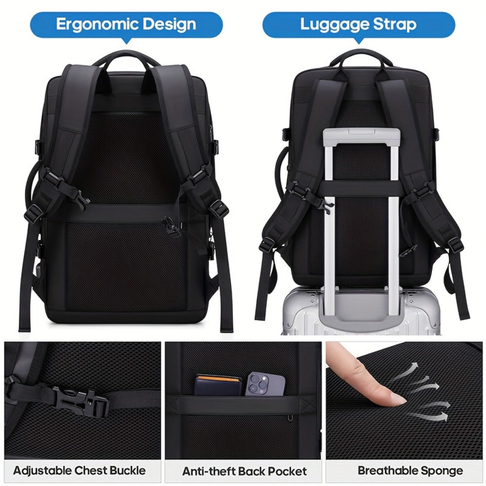 Laptop Backpack – 40L, 17 Inch, Expandable, for Travel | Bag Vero – alternate view