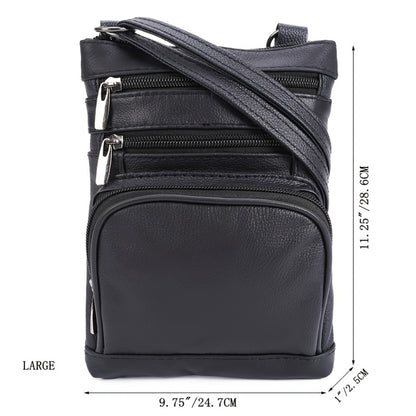 1pc Premium Genuine Leather Shoulder Bag, Crossbody Bags for Women, Organizer And Smartphone Compartments, Fashionable Handbag with Wallet, Adjustable Shoulder Strap