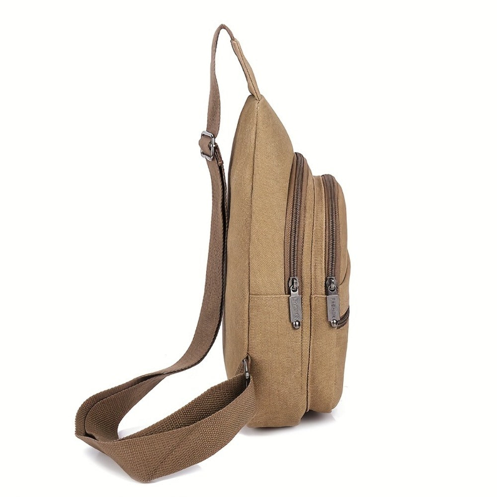 [Large Capacity Lightweight Sling Bag] Multipurpose Travel Sling Bag, Chest Bag, Canvas Crossbody Bag, Large Capacity Lightweight Bag For Men Everyday Use