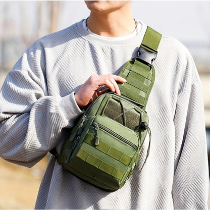 Men's Chest Bag, Durable Oxford Cloth, for Camping, Outdoor Travel, and Cycling, Crossbody Bag with Phone Pocket, Outdoor Leisure Single-Pack Backpack