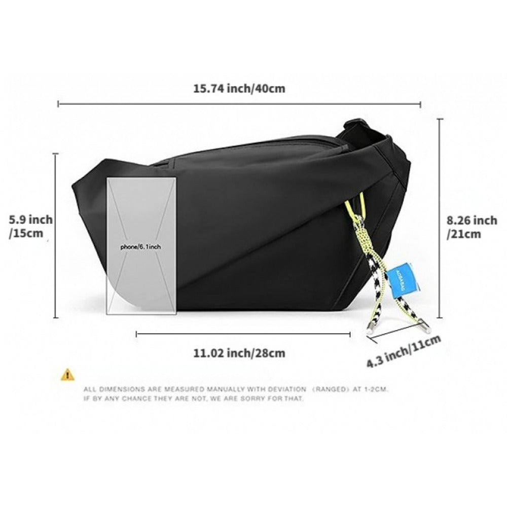Men's Crossbody Bag – Nylon, Large Capacity, for Everyday Use | Bag Vero – detail view 6