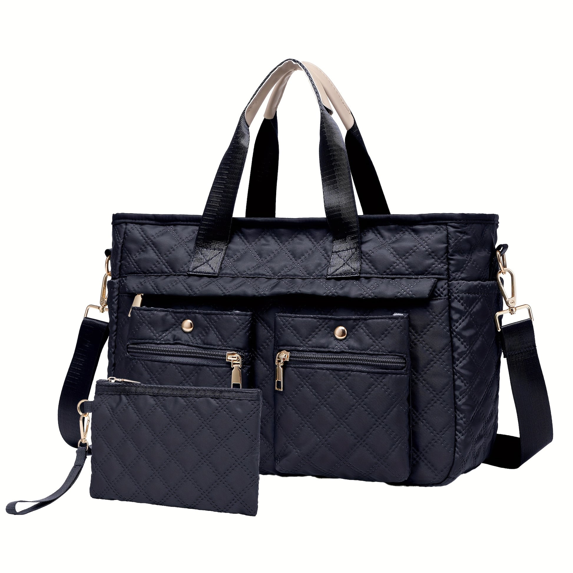 Laptop Bag – 2-Piece, Nylon, Quilted, for Travel & Work | Bag Vero – detail view 19
