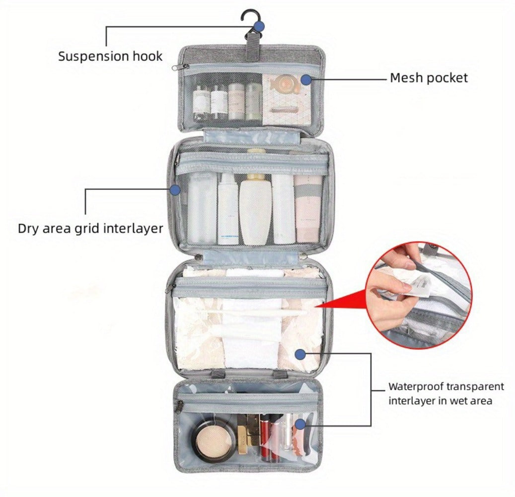 Travel Makeup Bag – Waterproof, Foldable, for Travel | Bag Vero – detail view 10