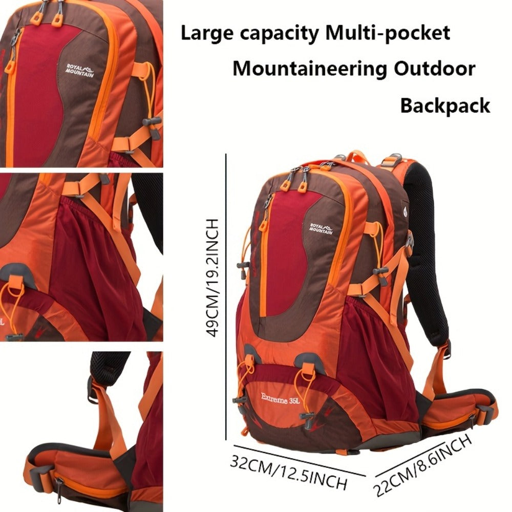 Hiking Backpack for Men Women, 9.25gal Lightweight Travel Camping Backpack Hiking Daypack for Cycling Running, Outdoor Backpack Large Capacity Travel Light Leisure Hiking Backpack Female Sports High Quality Travel Mountaineering Bag