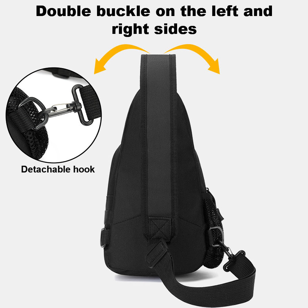 Men's Chest Bag with Adjustable Strap Men's Crossbody Canvas Shoulder Bag, Men's Backpack For Outdoor Travel Sport Crossbody Sling Backpack Fanny Pack