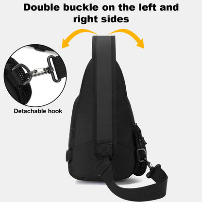 Men's Chest Bag with Adjustable Strap Men's Crossbody Canvas Shoulder Bag, Men's Backpack For Outdoor Travel Sport Crossbody Sling Backpack Fanny Pack