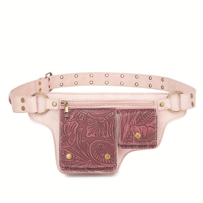 Multi Functional Practical Cow Pattern Waist Bag, Printed Waist Bag, Fashionable Collision, Metal Accessory Texture, Multi Pocket Practical And Multifunctional Design Handmade Waist Bag, Adjustable Chest Bag with Multiple Buckles