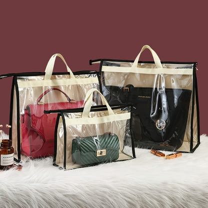 Transparent Carry-On Storage Bag (Non-Hanging Style), Ideal for Wallets, Cash, Cards, Receipts, And Travel Documents. Features a Zipper Closure And Cabinet-Style Design, Perfect for Office Storage with a Minimalist Aesthetic