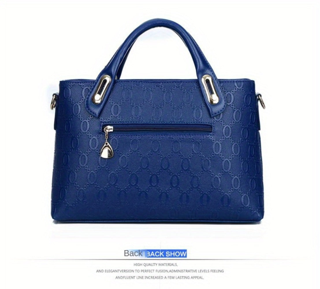 Women's Tote bag set, 4pcs bear pendant bag, large capacity tote purse crossbody bag