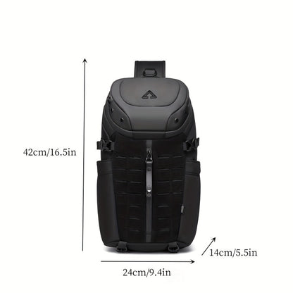 [Stylish Crossbody Bag] Resilver Men's Large Capacity Chest Bag, a Stylish Crossbody Bag Designed for Short Trips, Perfect for Men As a Fashionable Sling Or Shoulder Bag