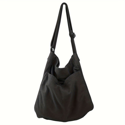 Canvas Hobo Crossbody Shoulder Tote Bag for Women And Men W/Multi-Pocket Casual Purse Messenger Bags Travel Work