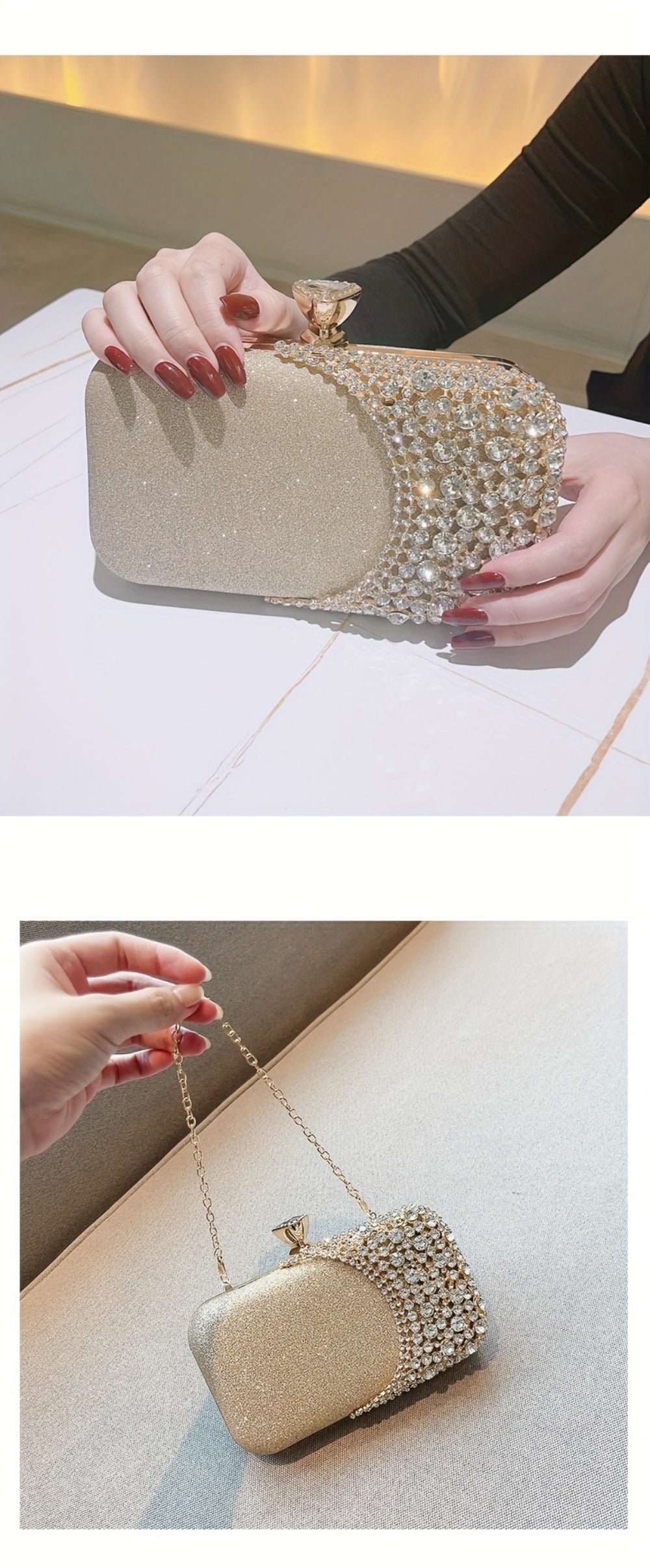 Women's Wallet – Rhinestone Sequin Evening Vintage Wedding | Bag Vero – detail view 18