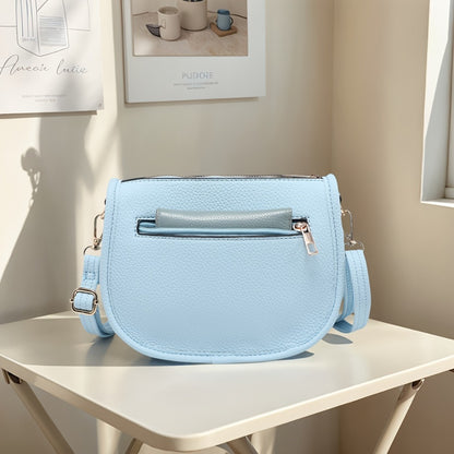 Tepilte Women's PU Sling Shoulder Bag, A Trendy Small Crescent-shaped Bag, Lightweight Travel Backpack with Tassels, Available In Multiple Colors, Makes A Perfect Gift.