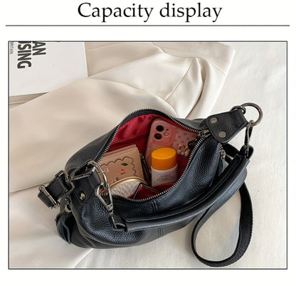 Bolsos Para Mujer Tassel Textured Genuine Genuine Leather Crossbody Bag Shoulder Bag with Adjustable Strap Daily Commuter Versatile Handbag Tote Bag for Women Large Capacity Travel Bags for Women