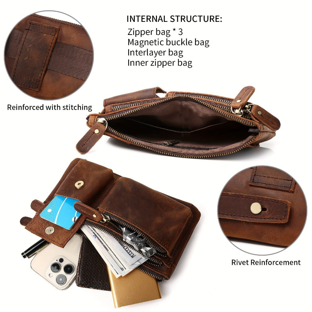 Waist Bag – Genuine Leather, Genuine Leather Waist Vintage Crazy | Bag Vero – detail view 9