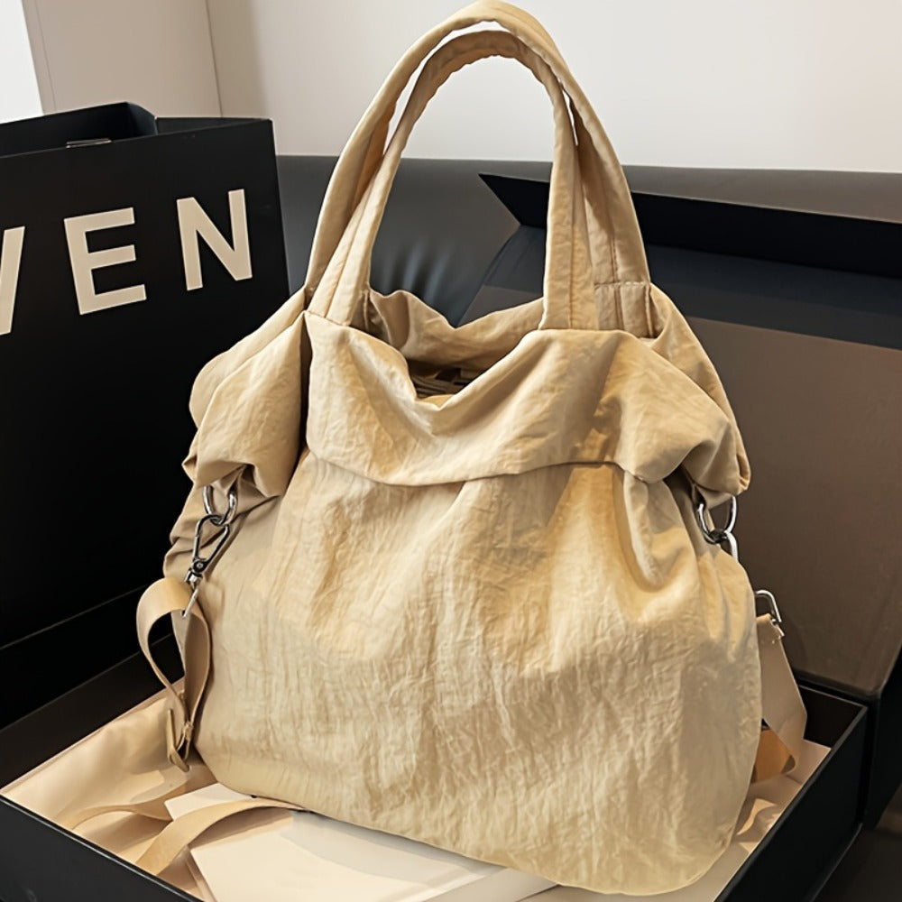 [Stylish Casual Nylon Bag] Stylish Casual Nylon Bag Lightweight Large-Capacity Nylon Shoulder Bag - Women's Stylish Casual Crossbody Bag for College And High School Students - Everyday Commuting Tote Bag