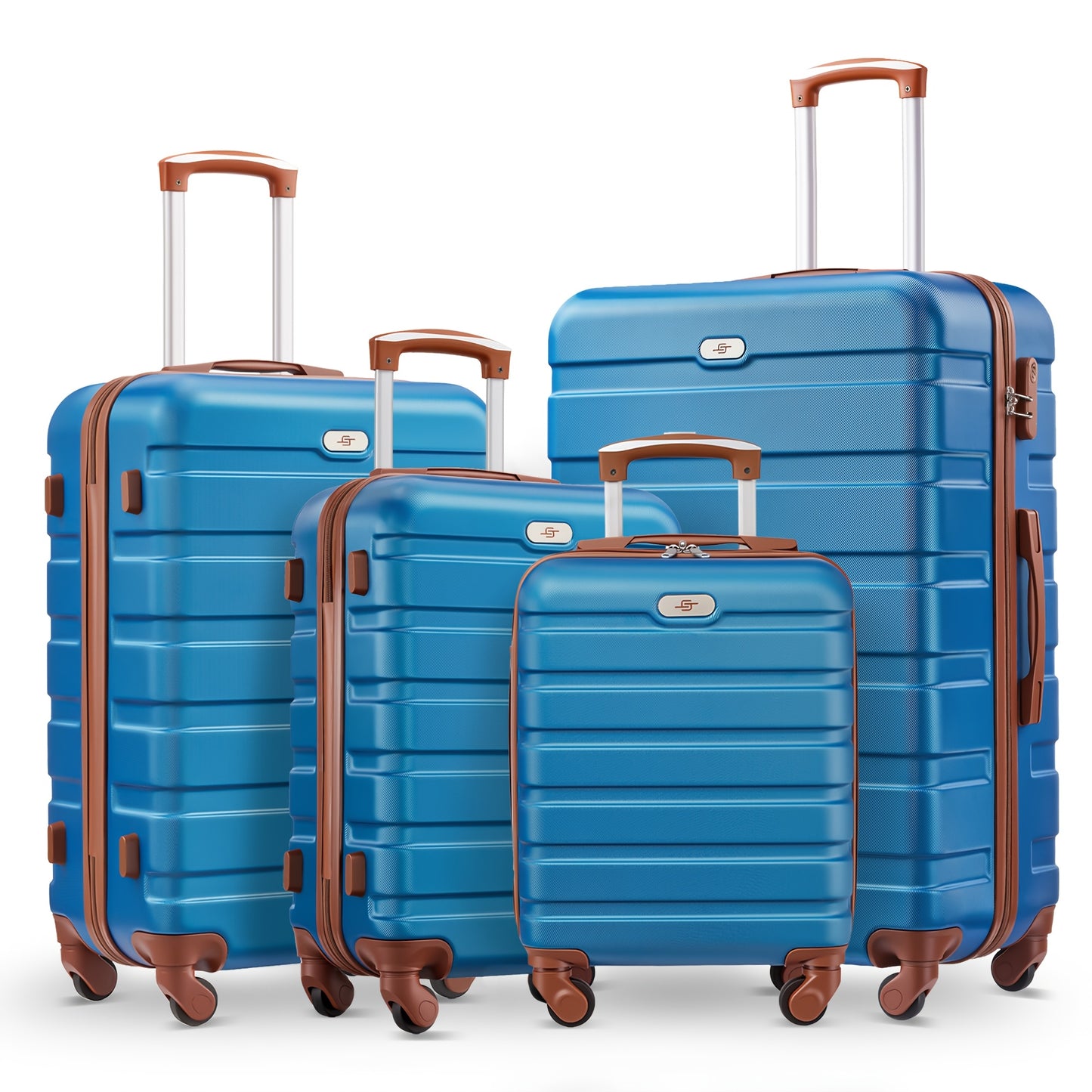 Suitcase Set, Multi-piece Suitcase Set, Abs Material + Safety Combination Lock + Three-section Adjustable Pull Rod +360°, Rich Suitcase Set