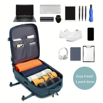 1pc Carry-On Backpack, a Spacious Travel Bag Suitable for Both Men And Women, Approved by Airlines, Ideal for Hiking And Business Use As a Laptop Daypack