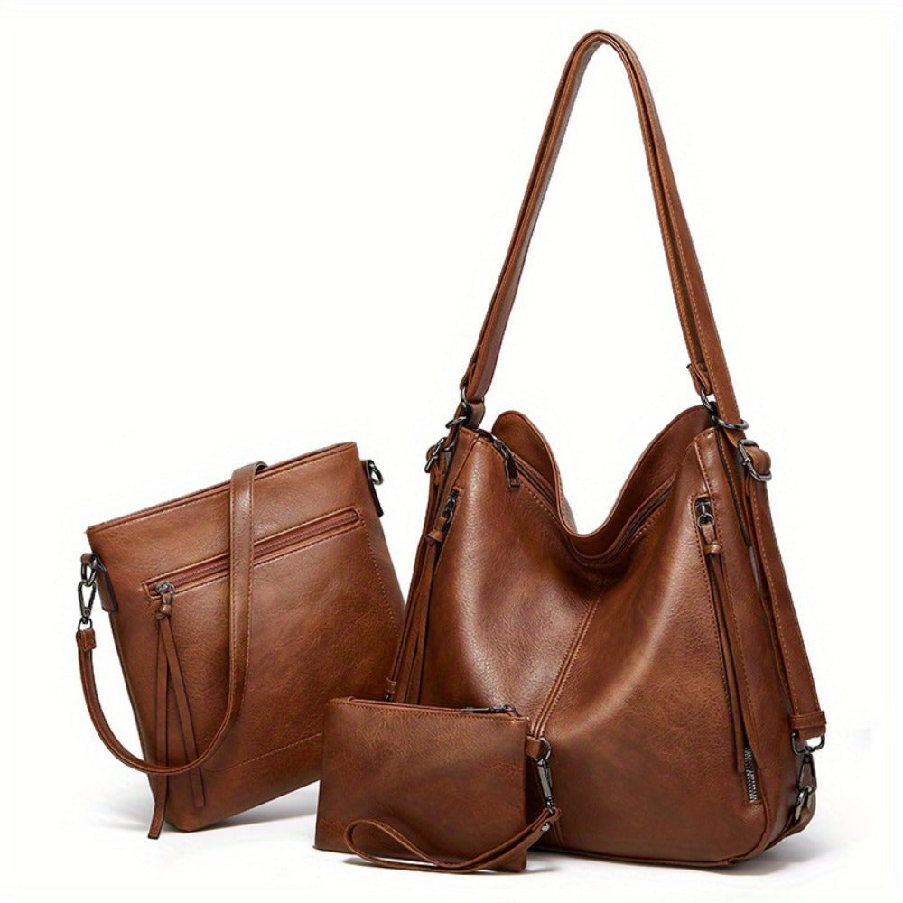 Backpack for Women – 3-Piece, Large Capacity, Convertible, for Travel & Work | Bag Vero – detail view 14