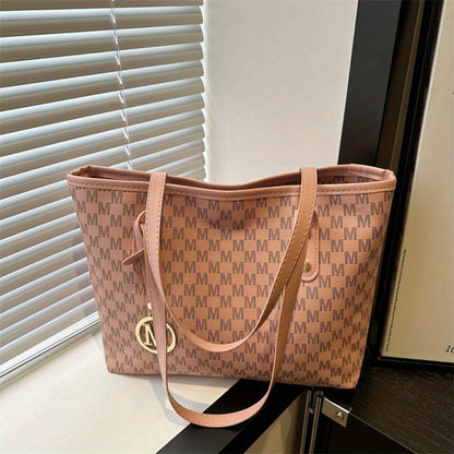 Light Luxury, Minimalist, Fashionable, High-End Texture, Design Sense, Tote Bag, Women'S Retro Checkered Pattern, Large Capacity Shoulder Bag