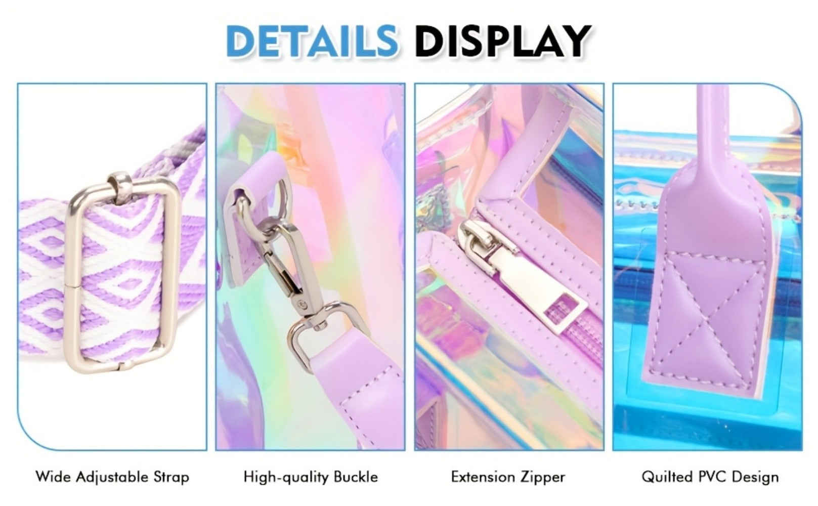 Crossbody Bag for Women – PVC, Clear, for Travel & Everyday Use | Bag Vero – detail view 13