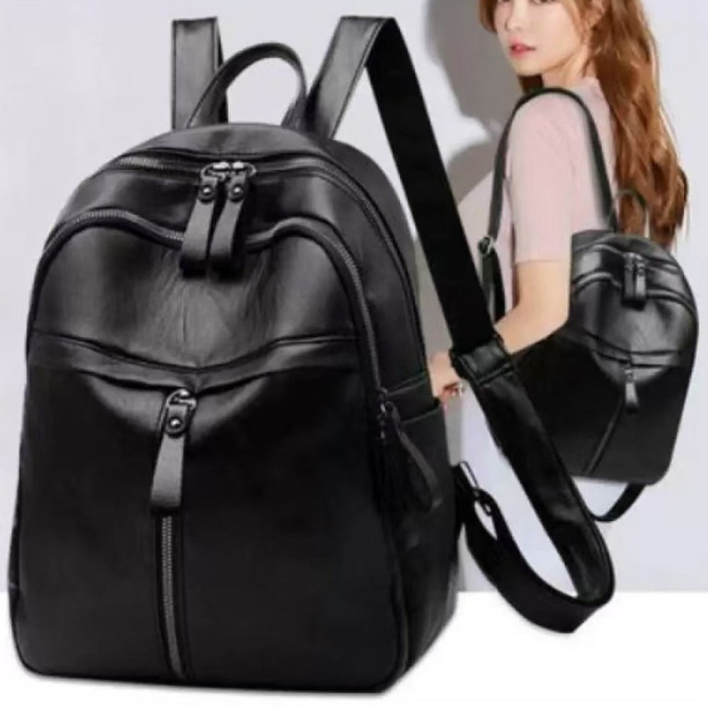 Women Large Capacity Backpack- Heavy Duty Polyester School Bag with Lock Closure, Adjustable Thickened Shoulder Straps and Front Pocket for Work, Travel Daypack