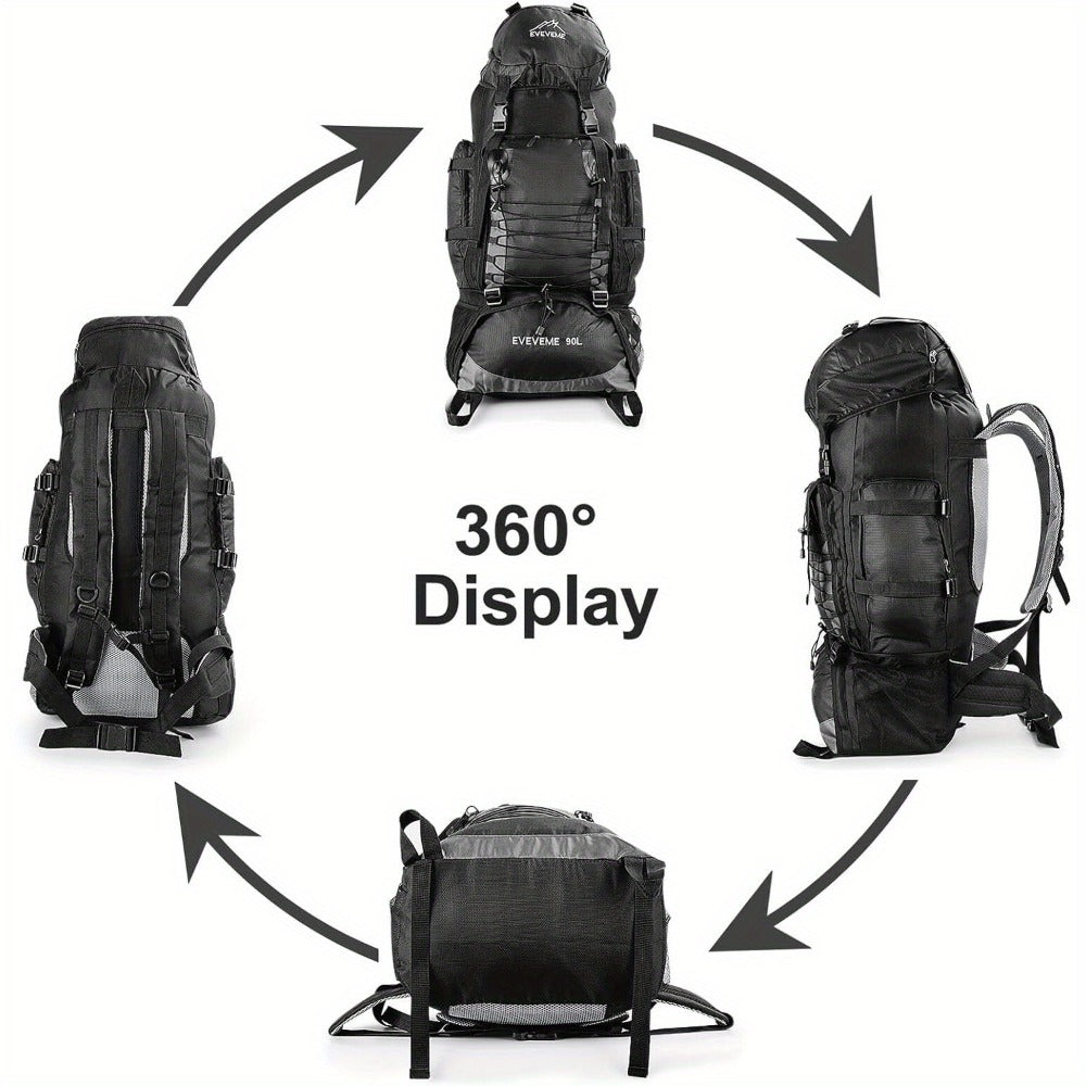 1pc 23.78gal Hiking Daypack Backpack High Quality Large Capacity Bag Hydration Pack for Men and Women Camping Traveling Halloween Black Friday Christmas Thanksgiving Gift for Boyfriend Husband Father