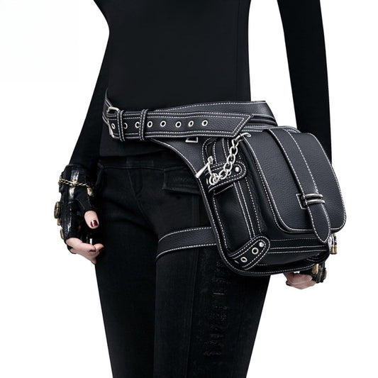 [Vintage Waist Bag] Steampunk Vintage Waist Bag for Men, Outdoor Single-Shoulder Crossbody Bag for Women, Mobile Phone Waist Pouch