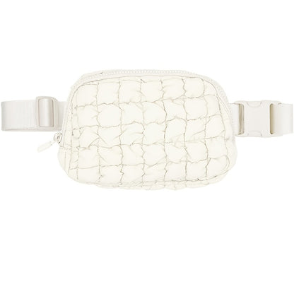 Women'S Crossbody Sports Bag with a Quilted Plaid Design, Suitable for Running And Cycling, Featuring a Spacious Waist Bag