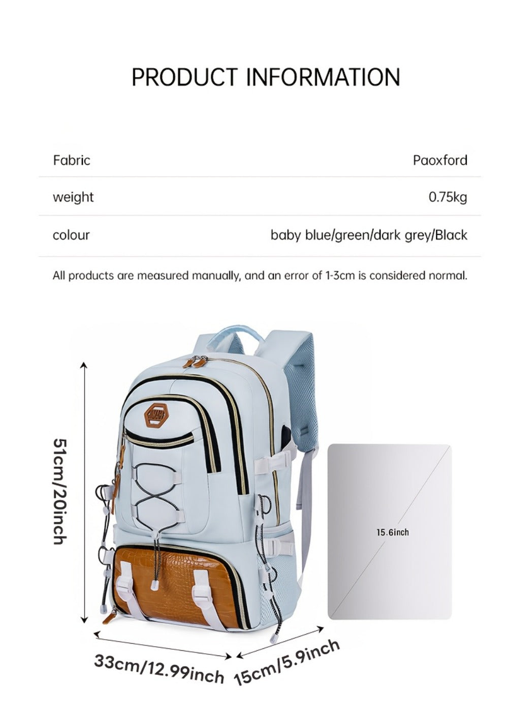 Travel Backpack – USB Charging, Large Capacity, for Travel & Work | Bag Vero – detail view 29
