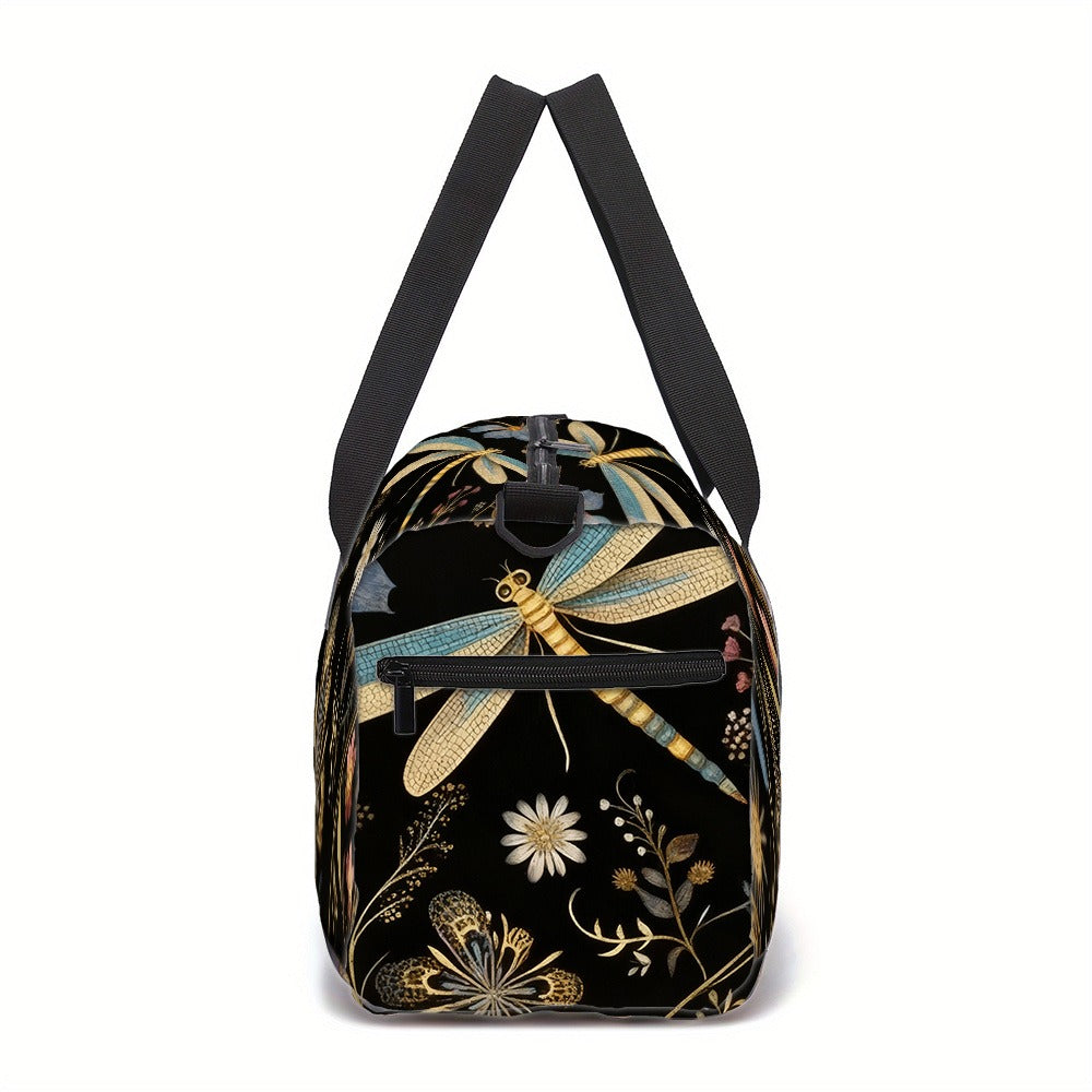 New Tide Wind Dragonfly Machine Washable for Gym Travel Suitcase-Fixable Large Capacity with Side/ Inner Pockets Daily Use (Great Gift) Adjustable Strap Unisex Fitness Yoga Bag - Durable Polyester
