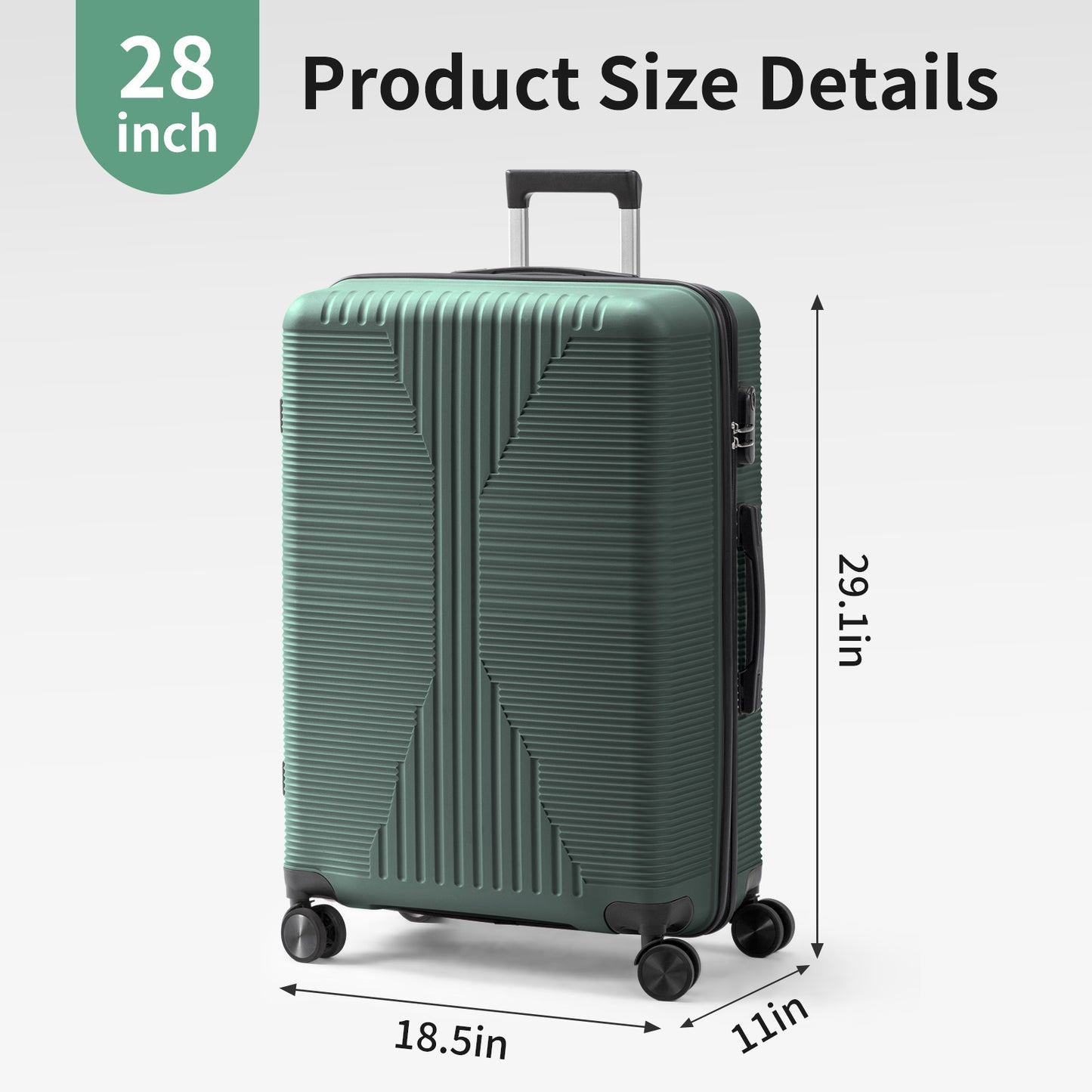 Carry On Luggage Airline Approved, 20/24/28 Inch Luggage with Smooth Spinner Wheels, Hard Shell PP Suitcase, Lightweight Travel Luggage, Carry-On, Airline Approved, Lightweight, Smooth Spinner Wheels, Hard Shell, Travel Luggage, Suitcase