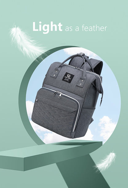 New Fashionable Large Capacity Backpack for Mothers And, Multifunctional Diaper Bag with Space for Bottles.