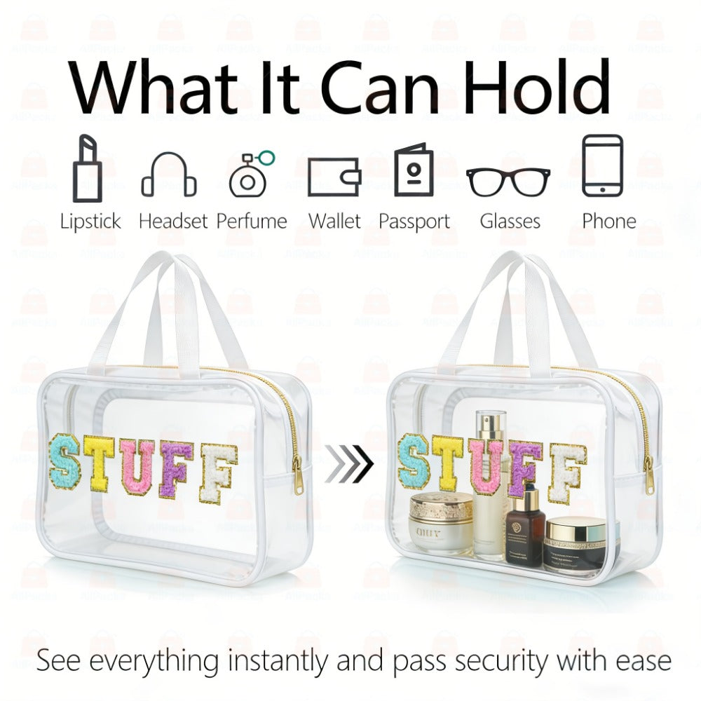 Travel Makeup Bag – PVC, Stuff Embroidered Pvc Makeup Portable | Bag Vero – detail view 7