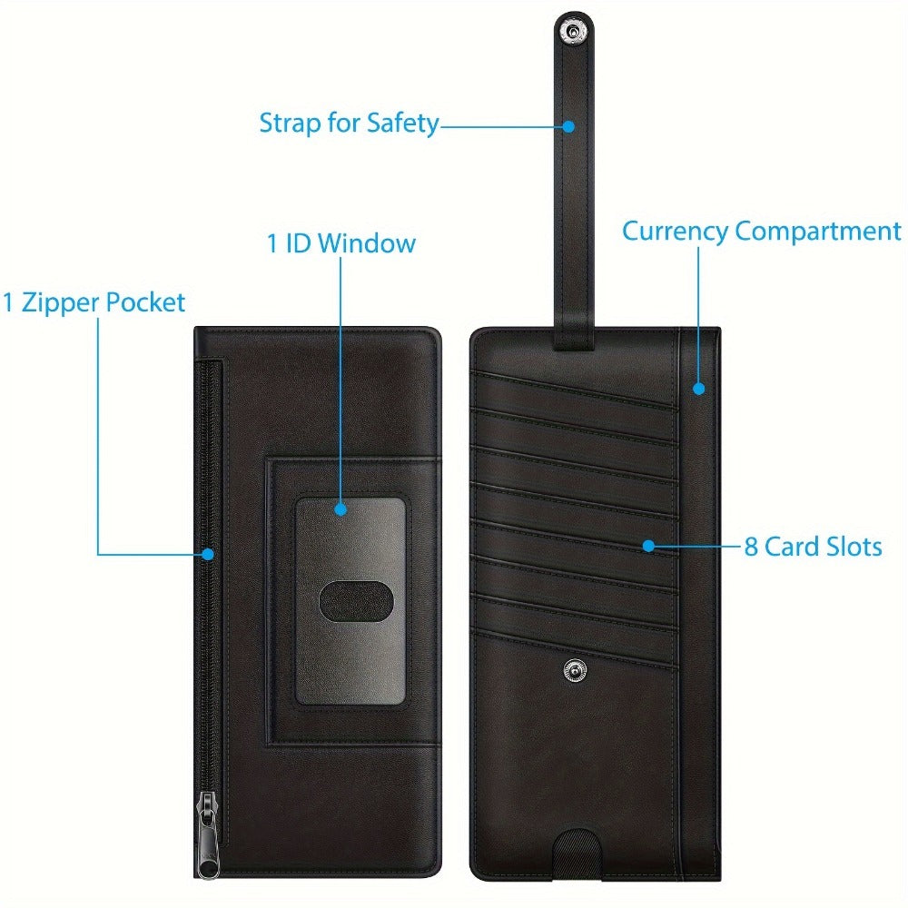 Slim Credit Card Wallet Holder Change Pouch, Women'S All in One Credit Business Card Case Holder Slim Zipper Wallet