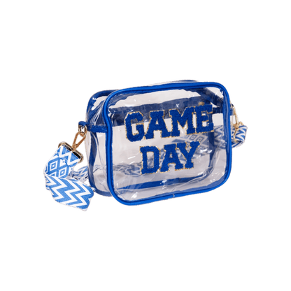 Stadium-Approved Game Day Clear Crossbody Bag Premium PVC Transparent Purse for Concerts, Sports Events Tailgating