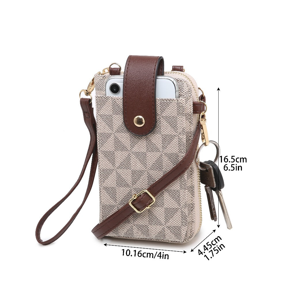 Tepilte Women's  Mobile Wallet, Crossbody Purse with Wallet Card Slot, Zipper Closure, Adjustable Shoulder Strap And Wrist Strap for Cell Phone, Credit Card, Keys,  Fashion Crossbody Backpack, Perfect for Daily Commute, Valentine's Day Gift