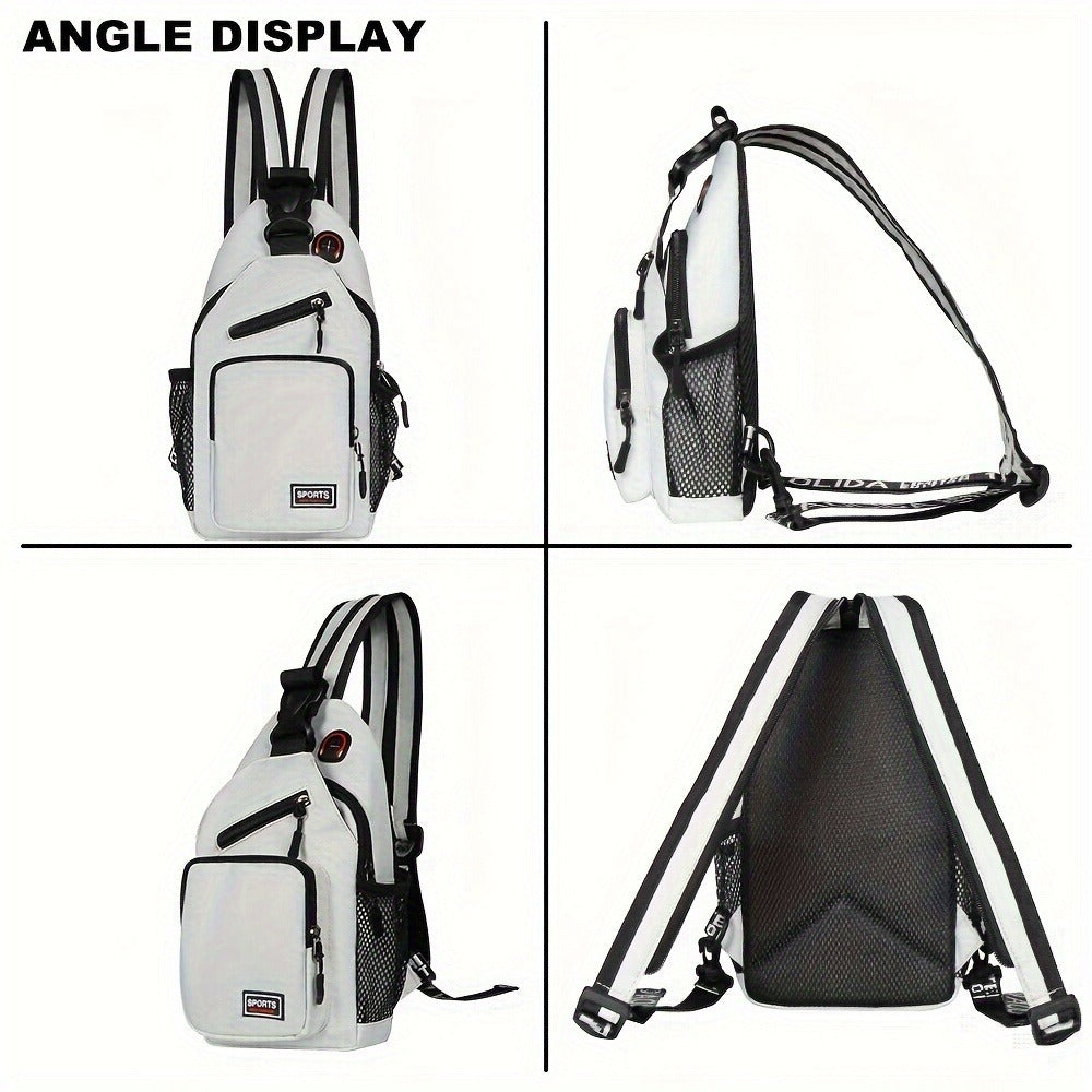 Unisex Outdoor Casual Chest Bag Travel Waist Packet Oxford Cloth Multifunctional Sports Crossbody Bag Sports Backpack