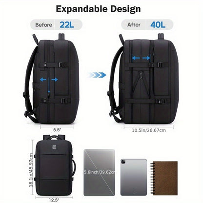 Laptop Backpack – 40L, 17 Inch, Expandable, for Travel | Bag Vero – detail view 3