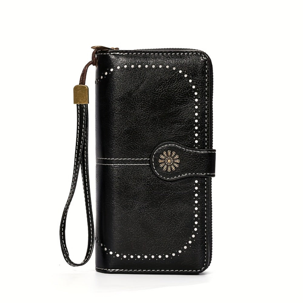 Women's Wallet – Sunflower Pattern Wristlet Card Slots | Bag Vero – detail view 4