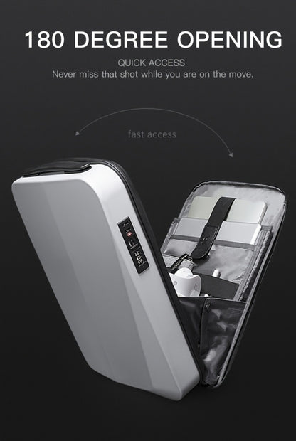 Resilvery New Ultra-Thin Men'S Business Backpack Hard Shell Backpack Laptop E-Sports Business Anti-Theft Computer Bag Hardcore Backpack