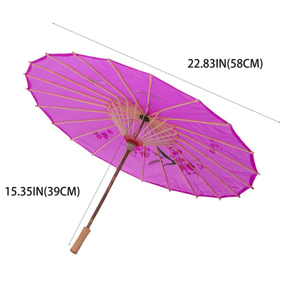 Small 22" Japanese Chinese Umbrella Parasol Ideal for Weddings, Parties, Photography, Costumes, Cosplay, and Decorative Events