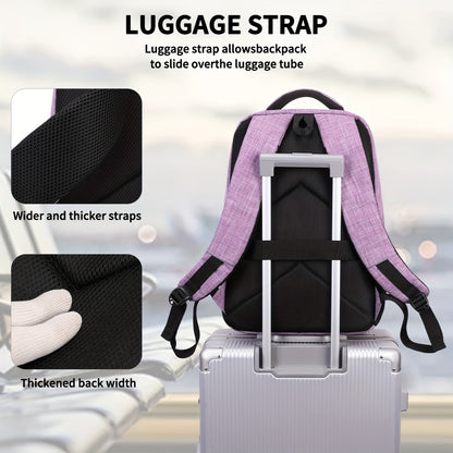 Durable Minimalist Laptop Backpack for Men & Women - 15-Inch Compartment, Adjustable Padded Straps, Multiple Pockets - Sleek Design for College, Business, Travel & Daily Commute, Sleek Modern Bag, Secure Zipper Closure, High Quality Fabric