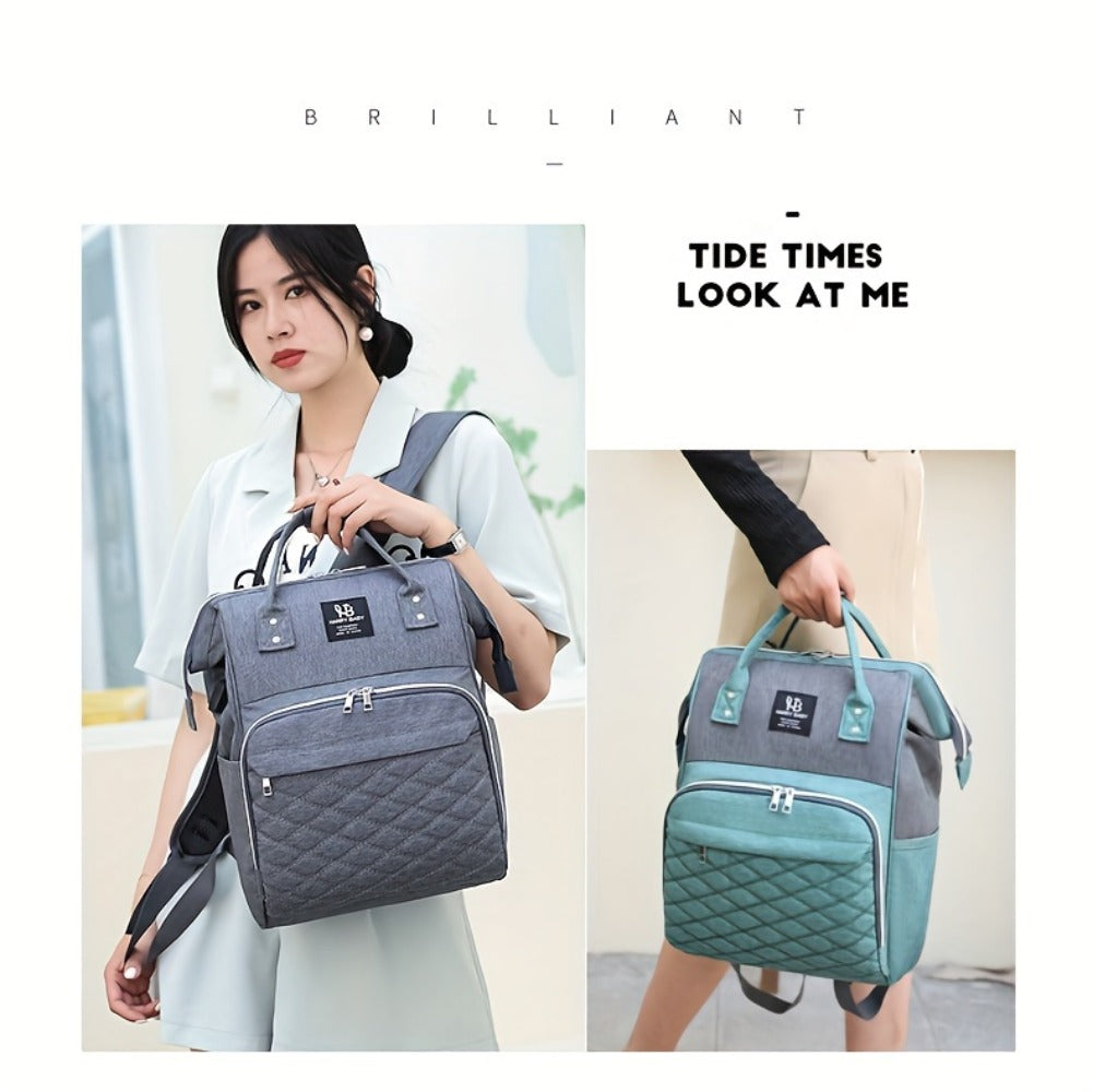 New Fashionable Large Capacity Backpack for Mothers And, Multifunctional Diaper Bag with Space for Bottles.