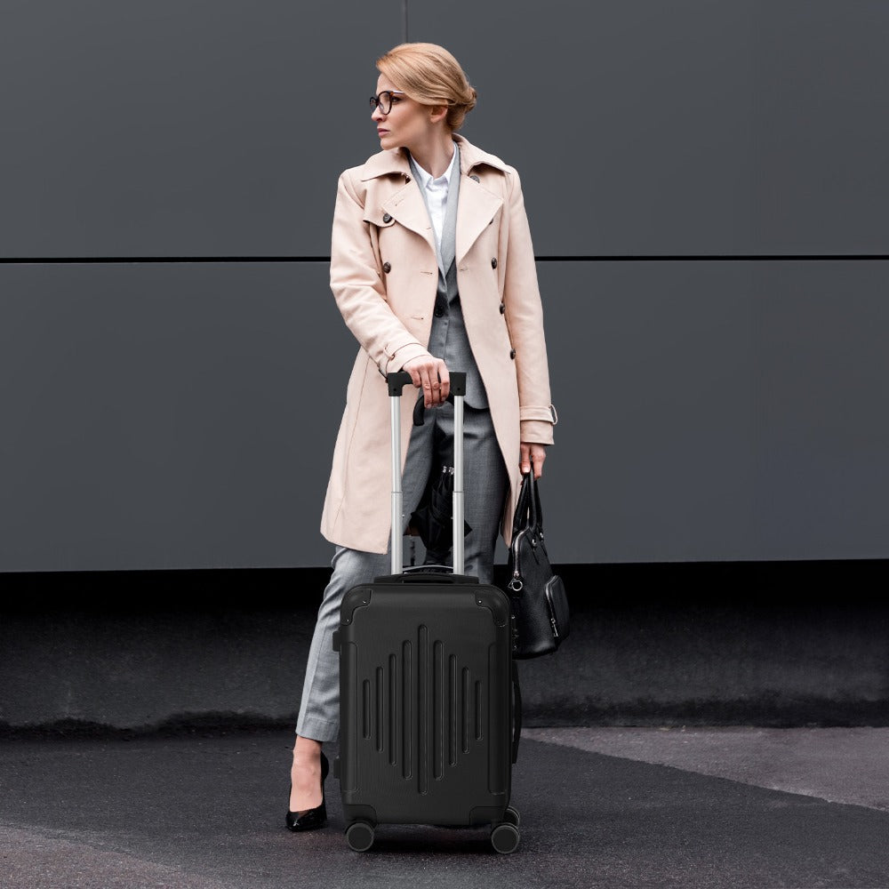 20/24/28 Inch Airline Approved Carry-On & Checked Baggage - ABS Hardshell Suitable for, TSA Lock, Silent Spinner Wheels, Lightweight Luggage with Iron- Frame, Zipper Closure, for Travel