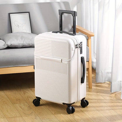 One Piece of Business Luggage Designed for Women, Featuring a Small 20-Inch Size Suitable for Boarding, a Lightweight Trolley Case with a Cup Holder, And a 24-Inch Travel Case Suitable for Both Men And Women Students
